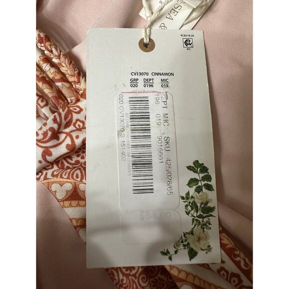 Chelsea & Violet Swim Suit 2-Piece Bikini New Top Medium Bottom Small Orange - Picture 12 of 16